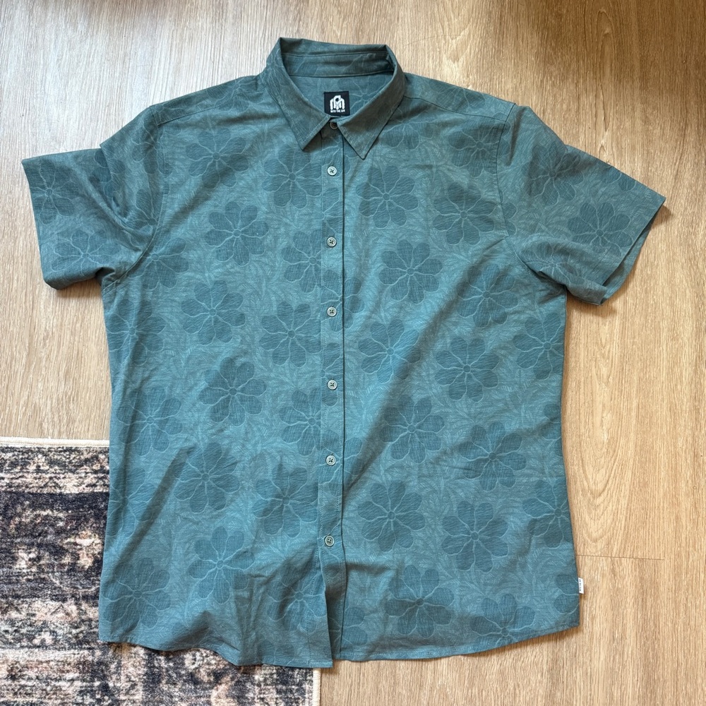 Men's Green Floral Shirt